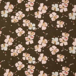 Printed Cotton KAMINI Bronze / Tea Rose